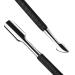 Professional Cuticle Nipper & Pusher - Stainless Steel Cuticle Remover Tool for Manicure & Pedicure (Black) - International Shipping Available - Buy Online on SooperMarket.com