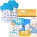 Delight Paw Baby Teething Mitten Mom Designed | Self Soothing Pain Relief | Hygienic Travel Bag | No BPA | Baby Boy Baby Girl | Babies Over 3 Months | Bubbly Blue | 2 Pack 2 Count (Pack of 1) Bubbly Blue