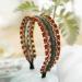 JSGHGDF Elegant Wide Hair Bands Photo Booth s Wide Headband Party Headpiece Garland Floral Headband for Music Festivals Coffee - Buy Online on SooperMarket.com