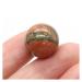 Natural Crystal Rough 16mm Round Natural Crystal Quartz Transfer Ball Polished Gemstone Beads Specimen DIY Jewelry Home Natural Stone (Color : Unakite Size : 1PC)