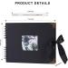 OLAI Scrapbook Photo Album 80 Pages DIY Craft Paper Book Set + Metal Pen - Black | Anniversary Wedding Graduation Travel Album - Buy Online on SooperMarket.com