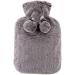 Grey Faux Fur Hot Water Bottle & Satin Eye Mask - Buy Online on SooperMarket.com