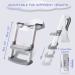Potty Training Seat with Step Stool Ladder-Double Elite (Grey) - Comfortable Toilet Seat for Kids Boys Girls Toddlers - Foldable & Anti-Slip - Buy Online on SooperMarket.com