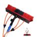 photovoltaic cleaner window cleaning pole Water Fed Pole Kit 20ft Length Water Fed Brush W/Squeegee 6m Water Fed Cleaning System 3-in-1 Aluminum Outdoor Window Cleaner Hose Cleaning Tool 4m/13ft