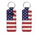 SCRAWLGOD 2Pcs Chapstick Keychain Holder Lip Balm Holder Keychain Clip Chapstick Pocket Keychain Bag Accessories for Women American Flag