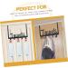 WOONEKY Nail- Coat Hook Wall Hooks for Coats Over Door Towel Rack Cabinet Hanger Towel Hook Black Metal - Buy Online on SooperMarket.com