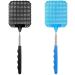 RPANLE 2 pieces fly gossip plague control with integrated mosquito scraper fly protection mosquito protection insect clap clapping fly catcher insect catchers for flies mosquitoes and insects black + blue