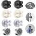 Aot 6x adhesive hooks +2x towel holder wall hook silicone toothbrush holder aken self -adhesive elastic cable holder key hook razor bracket shower for bathroom kitchen secretariat (3 color) 2x black / 2x white / 2x gray