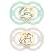 Mam Perfect Night Schnuller in the 2 Set bright in the dark tooth-friendly baby pacifier from sustainable & organic-renewable materials with pacifier box 16+ months Dino / Fuchs 16+ / Silicone / Night (2-pack) Dino / fox