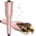 Auto Hair Curler, Automatic Curling Iron Wand with 1" Large Rotating Barrel & 4 Temps & 3 Timer Settings, Curling Iron with Dual Voltage, Auto Shut-Off, Fast Heating for Hair Styling (Rose Gold)