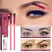 4 PCS 4D Hair Stroke Brow Stamp & Brush Set - Multifunction Ultra-thin Angled Eyebrow Makeup Brushes - Buy Online on SooperMarket.com