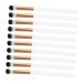 FOYTOKI 10pcs Precision Eyeshadow Brush Eye Shadow Makeup Brush Eye Makeup Kit Wooden Handle