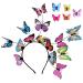 TIANNAIT 1 Colourful Butterfly Headband 5 Butterfly Clips Butterfly Hair Accessories Fairy Headband Butterfly Crown Headband for Halloween