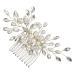 ifundom Bride Hair Comb Lightweight Metal Bride Hair Comb Sparkling Hair Piece Wedding Party Hair Accessory