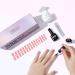 TOMICCA Soft Gel Nail Tips and Glue Kit - 3 in 1 Coffin Nail Tips, Gel Glue, Top Coat, and UV LED Lamp - DIY Nail Art Extension Kit - Buy Online on SooperMarket.com