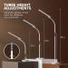 Floor Happy Lamp UV-Free 10000 Lux Sun Lamp Daylight Lamp with Remote & Touch Control & Adjustable Gooseneck for Reading/Office/Home White - Buy Online on SooperMarket.com