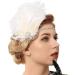 GENBREE 1920s White Gatsby Flapper Headband with Feather and Rhinestone - Perfect Prom Party Hair Accessory for Women and Girls - Buy Online on SooperMarket.com