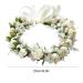 Hjhiwe Adjustable White Rose Bridal Crown - Boho Floral Headdress for Weddings & Photography - Rustic Beige Headband for Brides & Girls - Buy Online on SooperMarket.com
