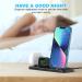 GLANA 3-in-1 Portable Charging Station for Apple Devices - Foldable Charger Stand for iWatch and iPhone AirPods Pro - Black - Buy Online on SooperMarket.com