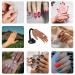 Professional Silicone Nail Practice Hand for Acrylic Nails | Left Hand Dark Brown with Adjustable Bracket and 50pcs Nail Tips - Buy Online on SooperMarket.com