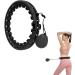 TOMOIN Smart Weighted Hula Hoop for Adults & Kids | 24 Detachable Knots | Non-Falling Design | Weight Loss & Fitness Tool - A-Black - Buy Online on SooperMarket.com