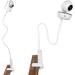(Update Version) iTODOS Gooseneck Baby Monitor Mount for Arlo, Motorola Baby Monitor and Most Universal Monitors Camera, 27inch Length Stable and Durable Flexible gooseneck - White