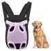 Pet Carrier Backpack Adjustable Dog Front Carriers Dog Slings for Safety Travel Easy Fit for Hiking Camping Travelling for Small Medium Large Dogs Puppies M Pink