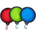 Buy Zuofeng Reisenapf Foldable Dog Water Bowl - Portable Silicone Feeding Set for Cats & Dogs | 3 Colors: Blue Green Red | International Shipping Available - Buy Online on SooperMarket.com