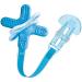 MAM Bite and Relax Teether (4+ months) with Clip Teething Toy Promotes Dental Hygiene and Cleanliness Baby Teether Soothes Painful Gums Blue 4+ months