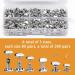 240 Sets TLKKUE Leather Double Cap Rivets - DIY Leather Craft Kit for Bags, Clothes, Shoes, Belts - Silver Decorative Rivets - Buy Online on SooperMarket.com
