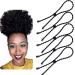 5PCS Afro Puff Ponytail Ties Adjustable Hair Holder Length Hendband for Short Kinky Hair Long Headband Ties for Thick  Braided Natural Curly Hair Style-A-5PCS