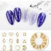 XEAOHESY 6 Boxes Gold Nail Charms for Nails - Geometry Heart Moon Line Sea Creatures Metal Studs, 3D Nail Art Jewelry Decoration with Tweezers and Wax Pencil - Buy Online on SooperMarket.com