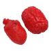 ABOOFAN 2 Pcs Simulated Organ Lunch Box Body Organs Props Fake Body Parts Cosplay Body Parts Halloween Realistic Heart Halloween Body Parts Halloween Decor Plastic Artificial Bloody