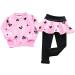Girls Toddler Heart Print Hoodie Top + Leggings Set 5-6 Yrs - Pink - Buy Online on SooperMarket.com