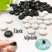 100 Pcs White Silicone Cord Locks for Masks - Adjustable Elastic Stopper for Drawstrings - Non-Slip Buckle for Adults and Kids - Buy Online on SooperMarket.com