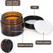 Amber Glass Empty Can - 6 Pieces Refillable Containers 30ml/50ml for Cosmetics Creams & Oils | Brown Glass Ointment Jars for Women & Girls - Buy Online on SooperMarket.com