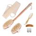 Spclsim Bath Brush Set Shower Brush Body Scrubber Brush Back Scrubber for Showe Body Exfoliating Brush, Bath Back Cleaning Scrubber with Long Wooden Handle (bath-brush-041)