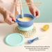Kyraton Baby Suction Bowl with Straw and Spoons | Unbreakable, Reusable, and Slip-Resistant | Ideal for Milk, Soup, Ice Cream | Dark Blue - Buy Online on SooperMarket.com