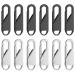 Uberming 12 pieces Zipper Zipper Replacement Metal Universal Zipper Zipper Repair Set For Zipper Suiter Boots Jacket Jacket Packs - Black/Silver