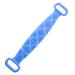 Cabilock Silicone Bath Body Brush Long Exfoliating Back Scrubber Massaging Towel Shower Strip Portable Wash Bar for Dead Skin Remover (Sky Blue)