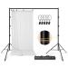 LimoStudio Large Heavy 10 x 9.6 feet Background Support System, Curtain Style Backdrop Stand, Sturdy Frame with 5 pcs Ring Holder Clip for Photography, Party, Family Events, AGG3003