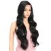 Joedir 30 Inch Black Wavy Lace Wig for Women - 76.2 cm Heat-Resistant Fiber 130% Density Side Part Pack of 1 - International Shipping Available - Buy Online on SooperMarket.com