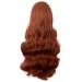 MapofBeauty 32 Fashion Long Curly Ginger Orange Anime Wig with Side Bangs - Perfect Cosplay Accessory - Buy Online on SooperMarket.com