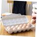 KOMBIUDA 2pcs Anti-Collision Damage Chicken Egg Tray for Refrigerator Egg Fridge Organizers re-usable Grey 30X11X6.5CM - Buy Online on SooperMarket.com