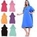 Ultra-Echo Surf Poncho Towel - Quick-Dry Bathrobe for Men & Women | Dark Blue Beach Reversible Microfiber 90x110cm - Buy Online on SooperMarket.com