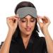 Haskirky Light Blocking Eye Mask | Adjustable Breathable Adult Men & Women Travel Yoga Meditation | Plain Grey Solid - Buy Online on SooperMarket.com