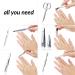 Buy Premium 6-Piece Manicure Set Solingen in Art Leather Case - Polished Steel - Perfect for Women & Men - Marqus - Buy Online on SooperMarket.com