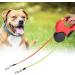 3M Double Retractable Dog Leash with LED Light - Flexible Roller Leash for Two Dogs (Red) | International Shipping Available - Buy Online on SooperMarket.com