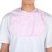 Mealtime Bib Elderly Bib Skin-friendly Breathable Waterproof Adjustable Belt for(Light pink 31 * 42)