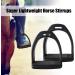 LYXMY Horse Stirrups 1 Pair Lightweight Wide Track Horse Riding Stirrup with Non-slip Rubber Pad Equestrian Supplies for CHIldren or Adults - Buy Online on SooperMarket.com
